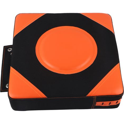 Sac de frappe mural PU pour boxe, entraînement combat, fitness maison, Sanda, Taekwondo, noir et orange, cible de frappe. (1/5)
