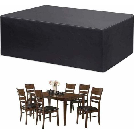 Funda para muebles de jardín, funda para mesa de jardín, funda protectora, funda protectora para muebles de jardín, protección duradera e impermeable para muebles de exterior Oxford 420D (180x120x74cm (1/5)