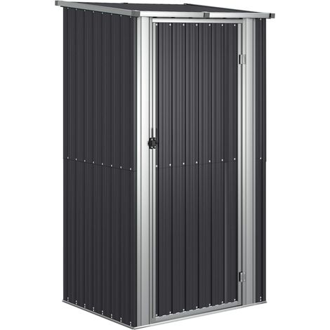 Casetta da giardino casetta per cabine casetta per riporre gli attrezzi casetta per esterni robusta 118,5 x 97 x 209,5 cm acciaio zincato antracite 020022180