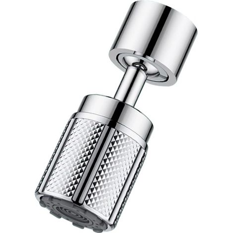 Embout Robinet Cuisine Chromé 360°, Economiseur d'eau pour robinet à 3 modes de pulvérisation, 6 adaptateurs pour robinets avec filetages de taille M20, M22, M24, G1/2, F20, F22, F24 (1/5)
