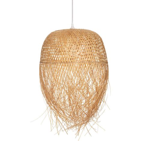 Atmosphera – Suspension en bambou 40 cm – Luminaire design élégant pour salle à manger – Éclairage chaleureux et naturel – Installation facile (1/5)