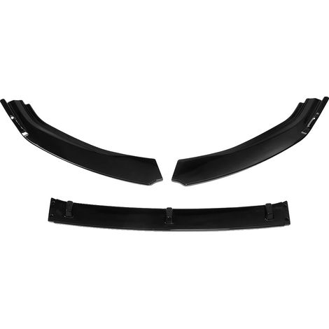 Spoiler delantero para parachoques, ajuste a medida, material duradero, negro brillante. (1/2)