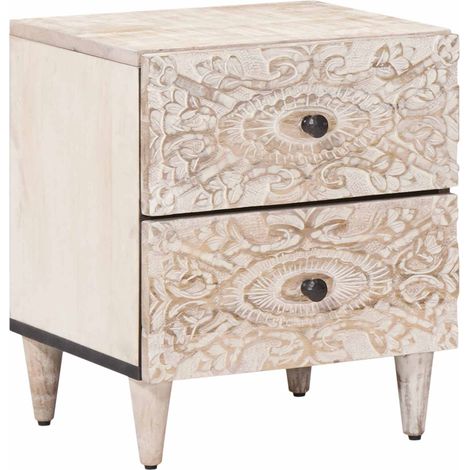 vidaXL Armadio da Notte con cassetto Bianco 40 x 33,5 x 46 cm
