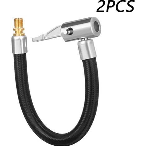2PCS Reifenfüller-Verlängerungsrohr, Füllschlauchadapter, Reifenventilpumpen-Verlängerung fürs Auto, Reifenpumpenschlauch 40 cm (1/5)