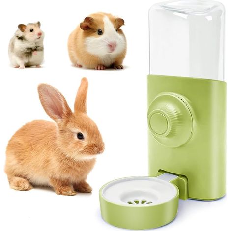 Distributeur d'eau automatique pour lapin, 600 ml, à suspendre, pour lapin, chinchilla, hérisson, écureuil, furet, vert (1/4)