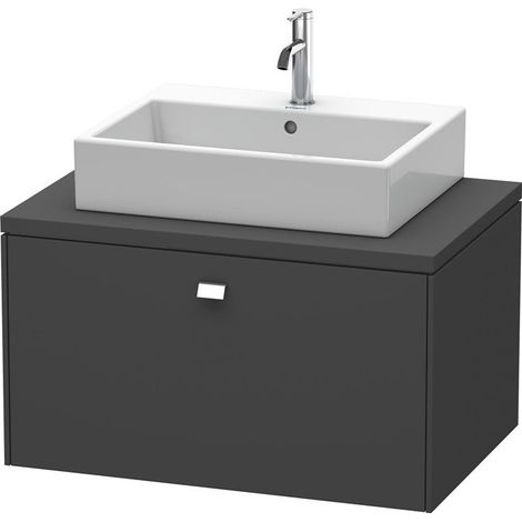 BRIOSO consolle bassa con maniglia cromata 442x820x550mm grafite opaco