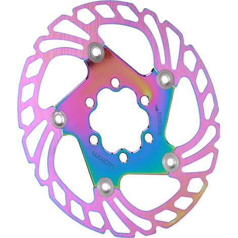 Disque de Frein Flottant 140mm 6 Trous pour VTT - Rotor Coloré Cyclisme - Refroidissement Performant (1/5)