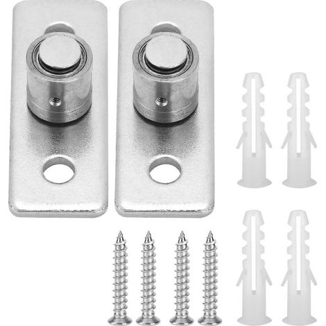 Lot de 2 Guides au Sol en Acier Inoxydable pour Portes Coulissantes de Grange et Portes de Ferme, Accessoires de Quincaillerie (1/5)