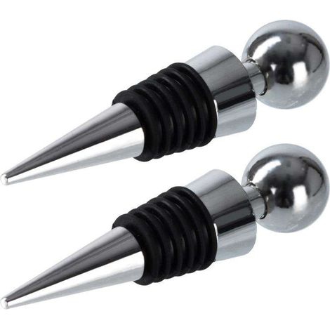 Mehrweg-Weinkorken, Metall, 2er-Set (1/2)