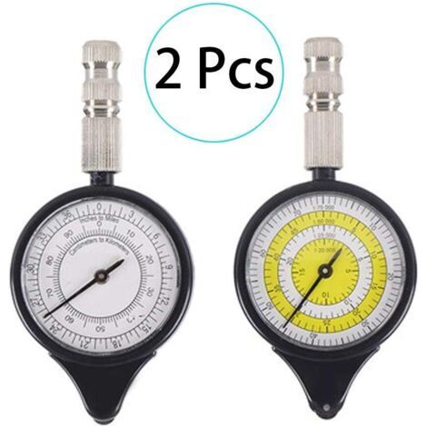 Coin Map Rangefinder Odometer Multifunctional Compass Curvimeter Device, Opisometer, Curvimeter, Distance Calculator Map Measurer Compass Hiking Camping for Outdoor Survival (1/5)