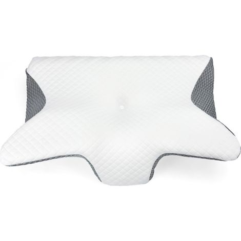 Oreiller cervical en mousse à mémoire de forme - Oreiller papillon orthopédique et respirant-AquaForge (1/4)