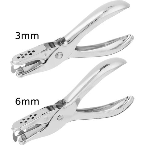 1 Stück Metall-Lochzange 3/6 mm Einzellochstanzer Handy-Papierstanzer Scrapbooking-Stanzer 1-8 Blatt Papierstanzer (6 mm)
