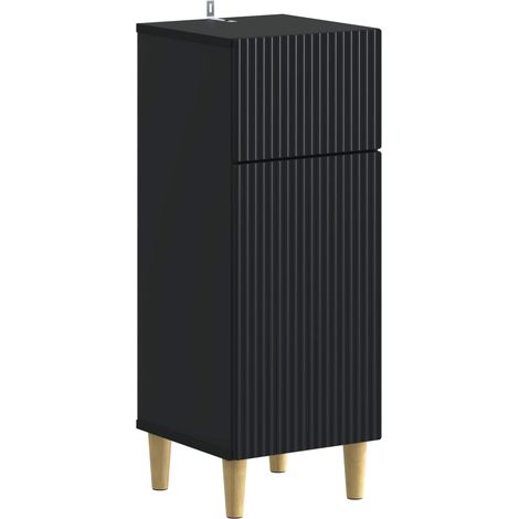 Badezimmer Aufbewahrungsschrank ARNHEM Schwarz 30 x 31 x 80 cm vidaXL (1/5)