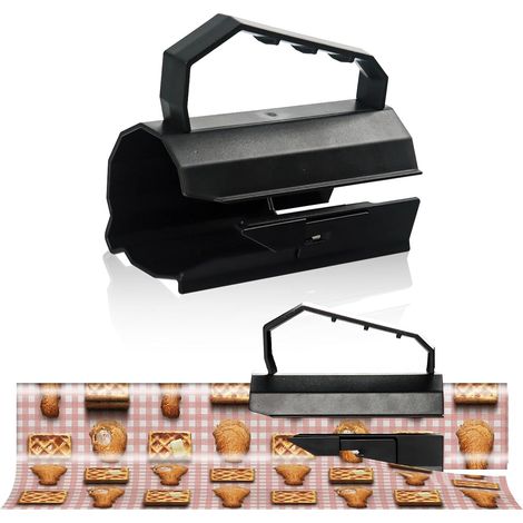 (Noir)Wrapping Paper Cutter avec Poignée, Coupe Papier D'emballage, Coupe Papier Cadeau Rouleau, Wrapping Paper Gift Wrap Cutter, pour Emballage Cadeau de Noël, Anniversaire, Halloween, Fête (1/5)