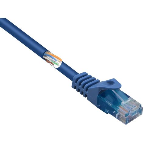 Renkforce RF-5044020 RJ45 Câble réseau, câble patch CAT 5e U/UTP 3.00 m bleu avec cliquet d'encastrement, sans halogène 1 pc(s) S557972 (1/4)