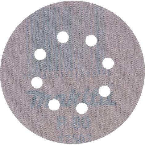 Makita Schleifpapier, 10 Stk., Ø 125 mm, Körnung 80, Art.Nr. D-65838 (1/5)