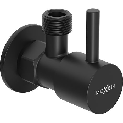 Mexen R1 válvula de ángulo para grifo 1/2"x3/8", negro - 79970-70 (1/2)