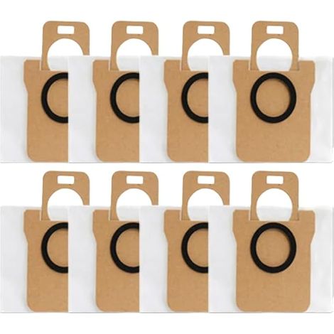 Lot de 8 sacs à poussière pour robot Dreame L10S Ultra/S10 Pro - Sacs à poussière pour Xiaomi Omni Robot Vacuum-Mop B101CN - Grande capacité - Sacs d'aspirateur jetables (1/5)