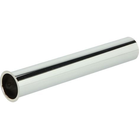 Rallonge pour descente de siphon avec ourlet 32 x 500 mm chromé