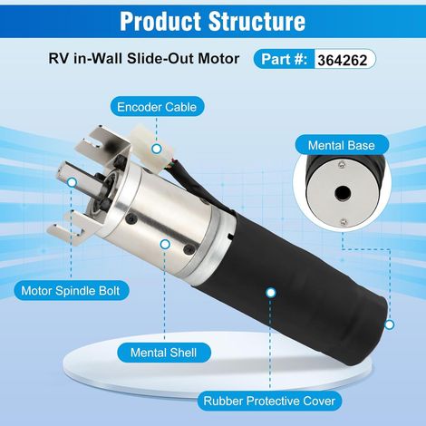 364262 RV Applicable to wall-mounted slide-out motors 364262 (1/4)