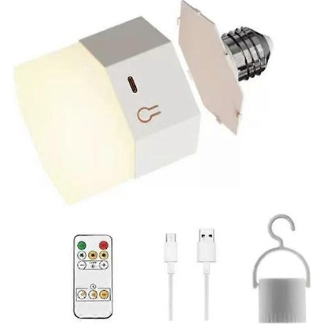 Wiederaufladbare LED-Lampen mit Fernbedienung, dreifarbige Smart-Lampe und Haken. (1/5)