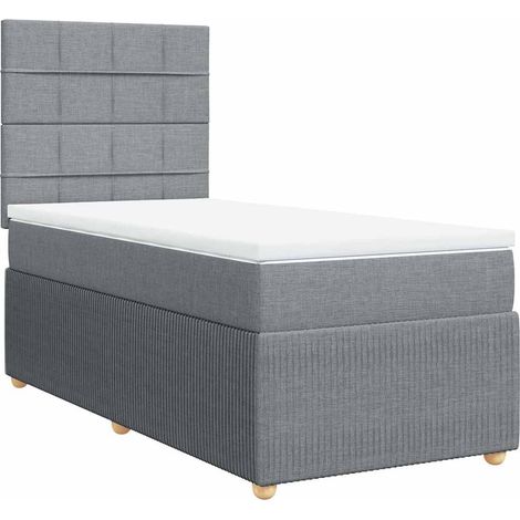 Maison Exclusive - Boxspringbett mit Matratze Hellgrau 80x200 cm