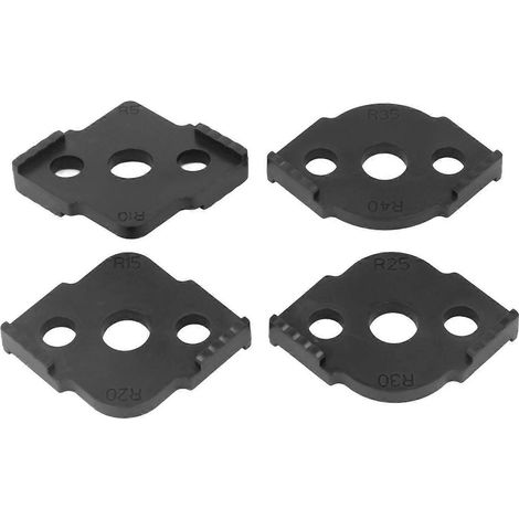 4-teiliges Radius-Frässchablonen-Set aus verschleißfestem ABS-Kunststoff für Holzbearbeitung, Eckradius-Schablone, halbrunde Ecke