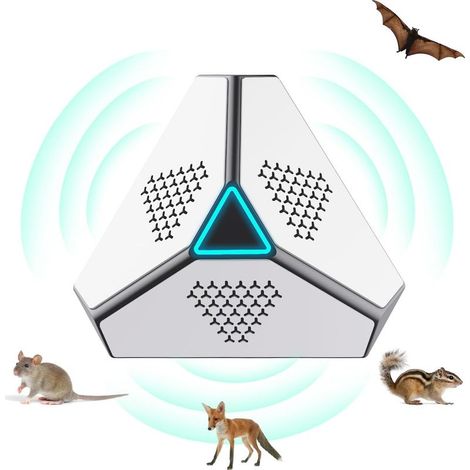 Ultrason pour Rats, répulsif à ultrasons pour Souris, Souris et Rats 360° avec lumière LED répulsif ultrasonique dissuasifs pour Souris, rongeurs, Rats, araignées, Mites et Fourmis (1/5)