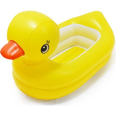 Baignoire gonflable pour bébé en forme de canard, portable, pour nourrissons et jeunes enfants, mini-piscine gonflable avec douche intégrée, pour garçons et filles. (1/5)