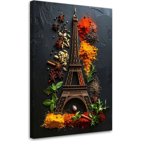 Stampe su Tela, Spezie erbe aromatiche Torre Eiffel, 30x45 (1/5)