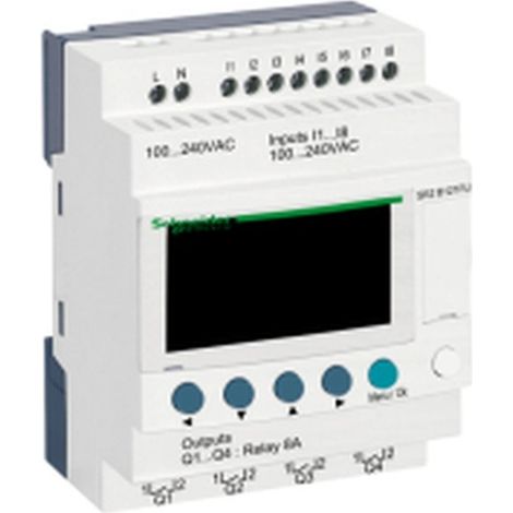Relais intelligent compact Zelio Logic - 12ES - 100..240VCA horloge - affichage - SR2B121FU