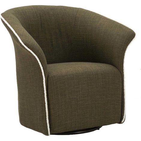 Fauteuil pivotant Siena vert design moderne élégant (1/4)