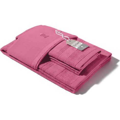 Asciugamani Salvietta Bagno In Morbida Spugna Modello Joy Colore Fucsia (1/3)