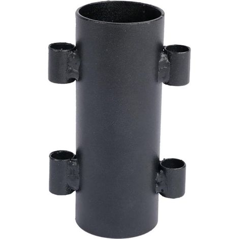 Stabilisateur pour arceau de tente double - 10 x 3,5 cm - Noir - Support de fixation pour arceau de tente - Arceau de tente de camping - Métal (1/5)