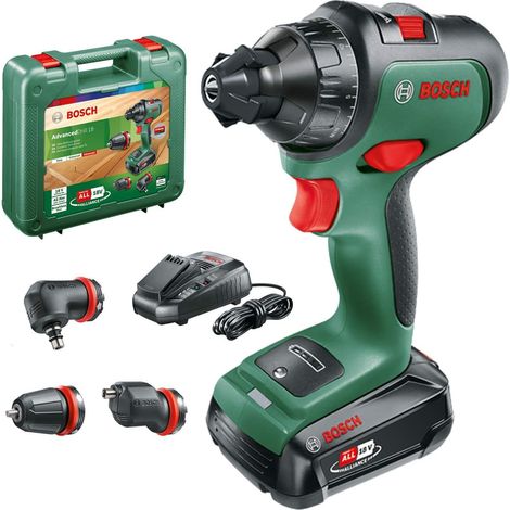 Bosch AdvancedDrill 18v Drill + Chuck + Angle + Offset Attachment 1x2.5ah Batt (1/5)