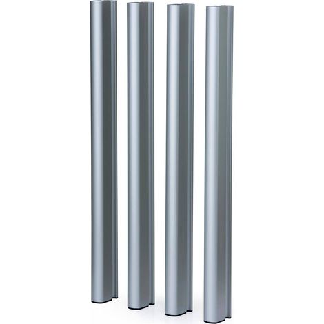 Silberne Aluminiumbeine 62.5 H Mediterraneo
