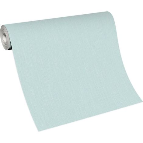 Papier peint vert clair pastel strié chambre bébé Tapisserie couleur claire unie couloir Papier peint salon & séjour uni (1/3)