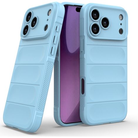 Coque souple et antichoc pour iPhone 17 Pro Max, avec protection anti-rayures et prise en main agréable, bleue. (1/3)