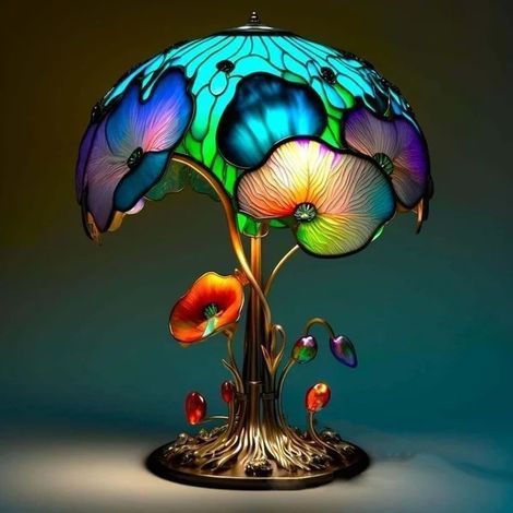 Lampe à poser en résine colorée – Design artisanal animal – Lumière chaude pour chambre et bureau – Dimensions compactes – Matériau durable (1/5)