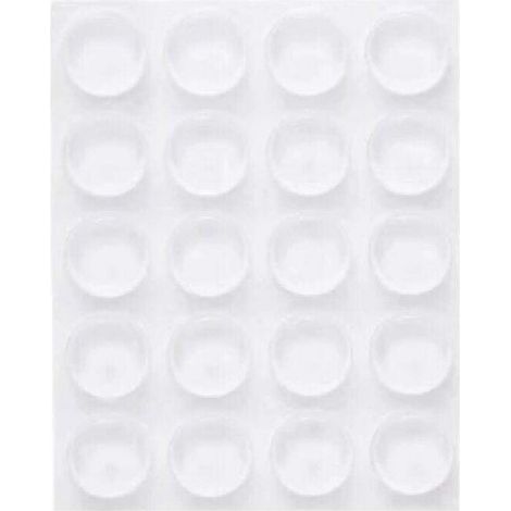40 transparente, selbstklebende Türstopper, 22 x 5 mm, Türpuffer, transparenter Türstopper, wandmontierter Türdämpfer (1/5)