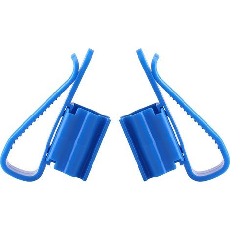2 pièces clip de fixation de tuyau en plastique tuyau d'eau tube pince support de tuyau réglable pince de montage multifonction pour seau d'eau de réservoir d'eau (1/5)