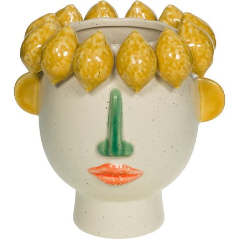 Amadeus - Vase visage citron petit modèle (1/4)