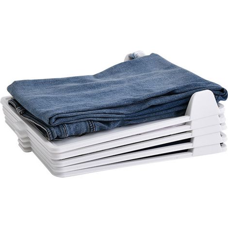 Organisateur de chemises pour le rangement de votre dressing, étagères de rangement pour la chambre, bacs de rangement empilables pour la maison, robustes et durables, planche à plier les vêtements, l (1/2)