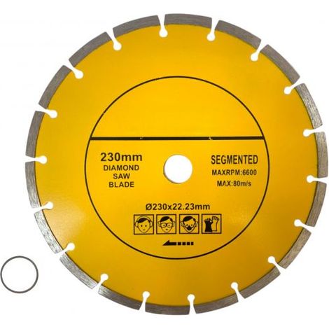 Disco per Smerigliatrice Diamantato 230mm da Taglio Marmo Cemento Mattoni Pietra (1/5)