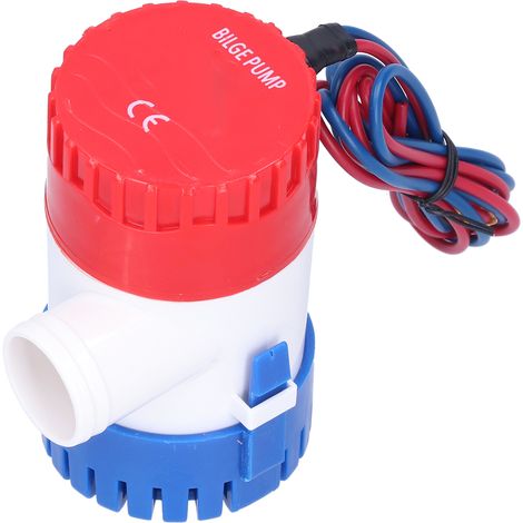 Halbautomatische Gleichstrom-Bilgepumpe mit elektrischem Schalter, kleine Tauchpumpe zum Entleeren, liefert 12V/24V Strom, 350/500/750/1100GPH (12V 1100GPH)