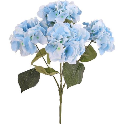 Künstlicher Hortensienblumenstrauß aus Seide, hellblau, Heimdekoration (1/5)