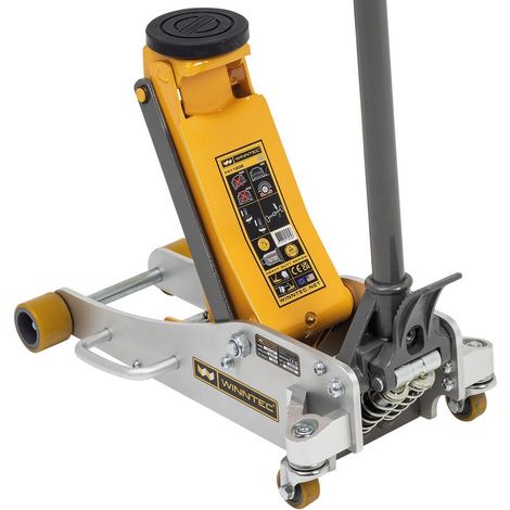 WINNTEC 2 Ton Aluminium / Steel Turbo Lifter Trolley Jack - L62.5 x W28.2 x H181 cm