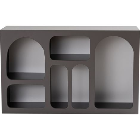 Holzanrichte "Liva 120" - 120 x 37 x 74 cm - Anthrazitgrau