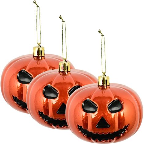 Lot de 3 pendentifs fantômes effrayants pour arbres d'Halloween (1/5)
