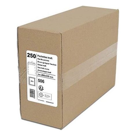Enveloppes Kraft - GPV - 24 - 90g - Autoadhésives - 260x330mm - Boîte de 250